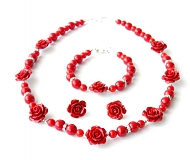Biżuteria artystyczna - Różyczki czerwone