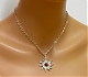 biżuteria artystyczna  - Szarotka zawieszka z czerwonym koralem 